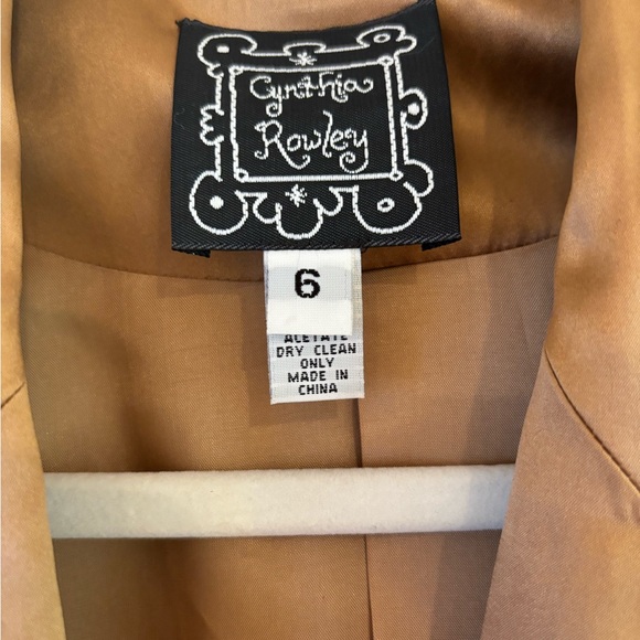 Cynthia Rowley Bronze Satin Blazer - Picture 4 of 5